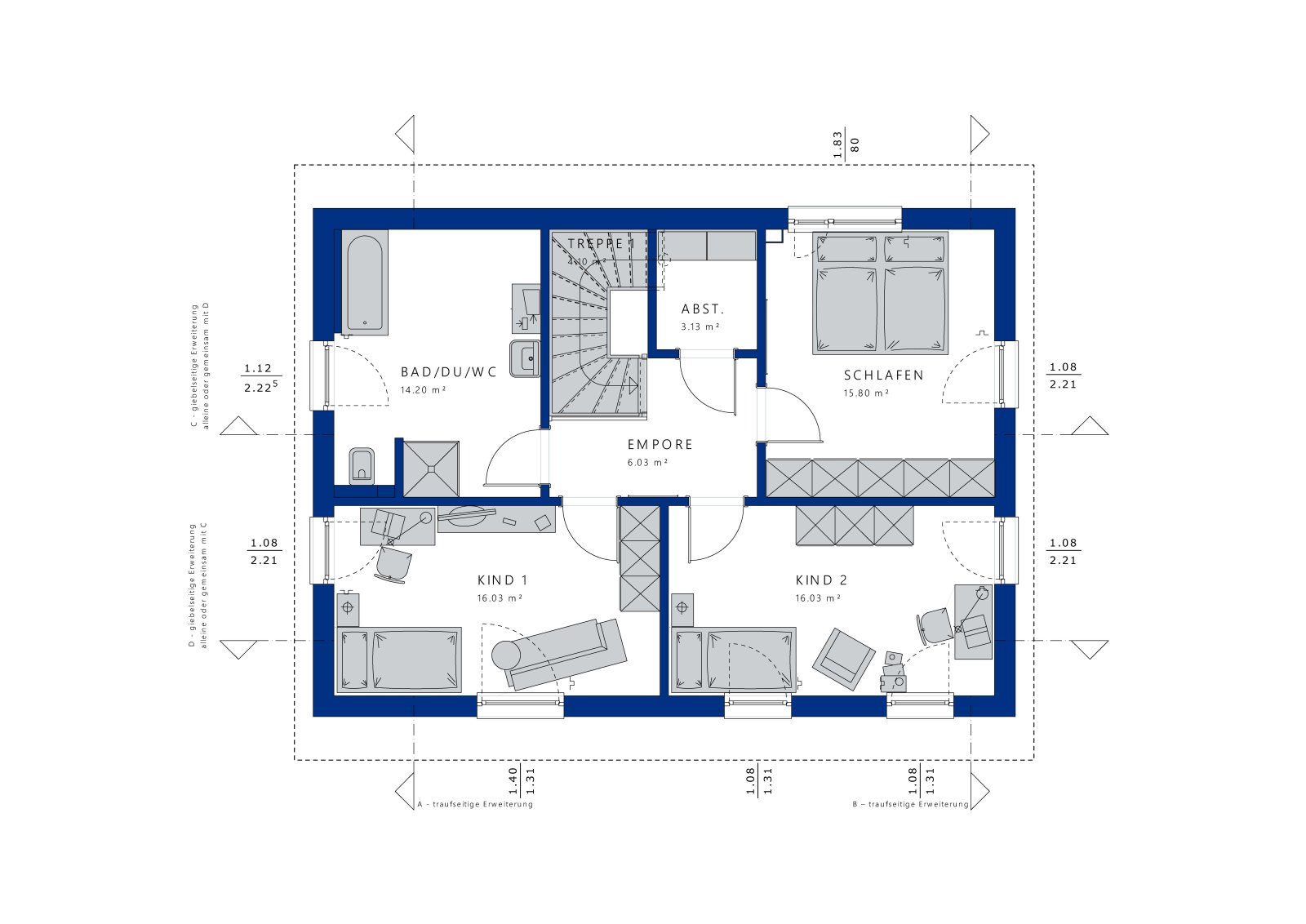 Beispielgrundriss Einfamilienhaus